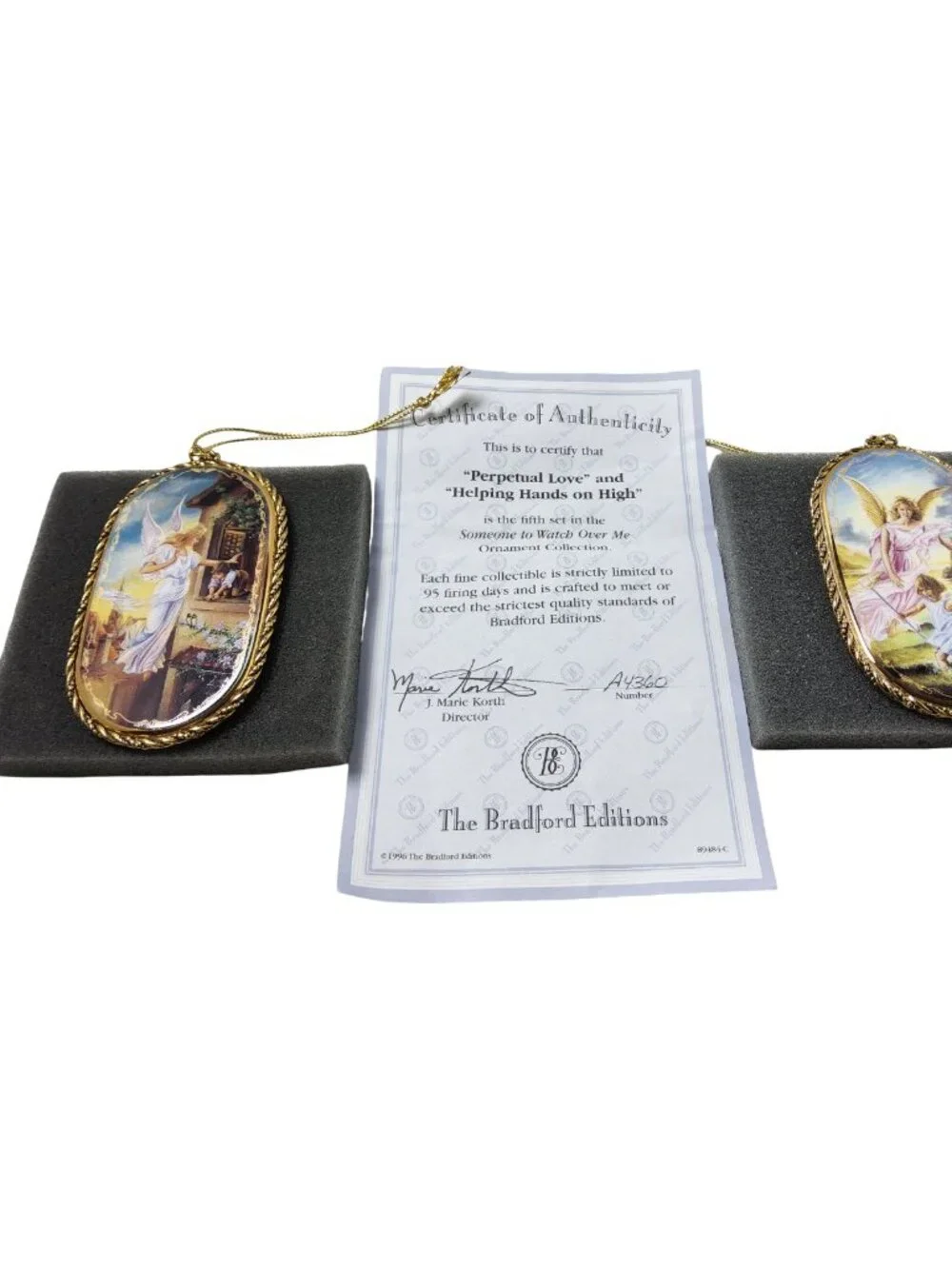 1996 Bradfords Exchange Porcelain Someone to Watch Over Me, Nurturing Innocence,